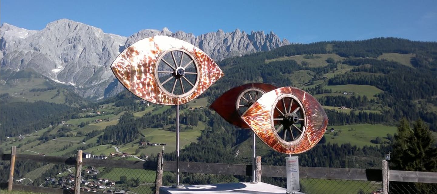 Skulptur Augenblick - Paussenberg Galerie in Mühlbach am Hochkönig